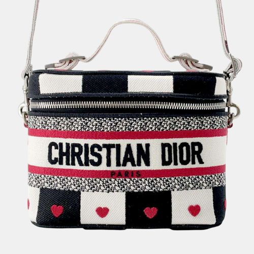 Christian Dior Handbag Amour Heart Vanity Shoulder Bag Black White - Dior - Modalova