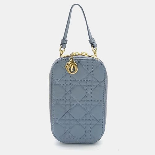 Dior Blue Leather phone holder Crossbody bag - Dior - Modalova