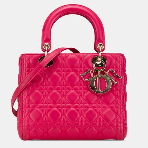 Lambskin Medium Cannage Lady Tote Bag - Dior - Modalova