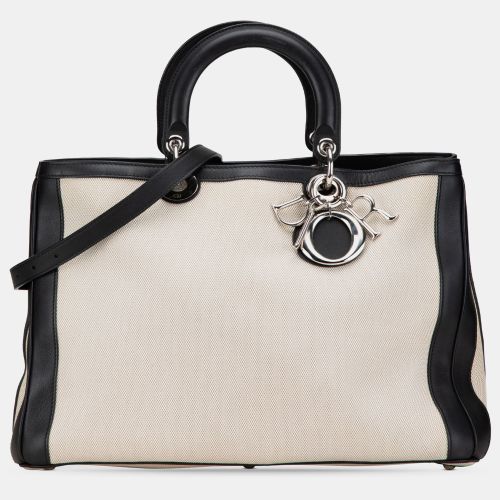 Dior Beige Black Large Canvas Diorissimo Satchel - Dior - Modalova