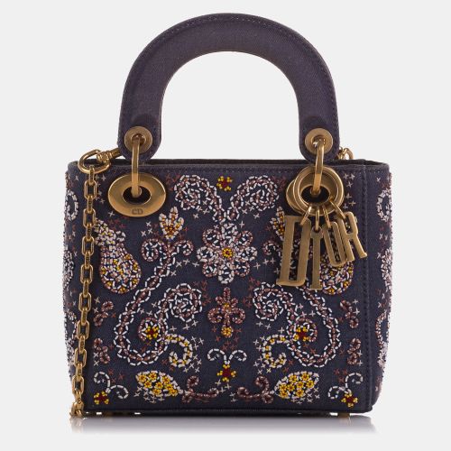 Mini Denim Embroidered Lady Bag - Dior - Modalova