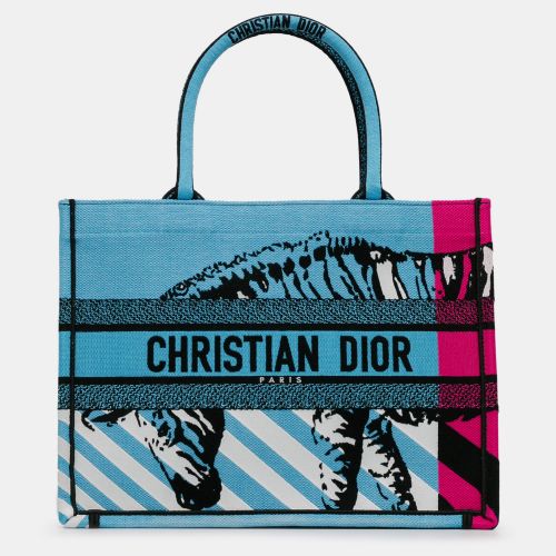 Dior Blue Medium D-Jungle Pop Book Tote Bag - Dior - Modalova