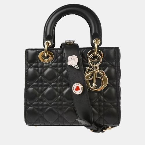 Christian Dior Black Lambskin Lady Dior Cannage Handbag - Dior - Modalova