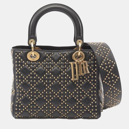 Medium Lambskin Cannage Studded Supple Lady - Dior - Modalova