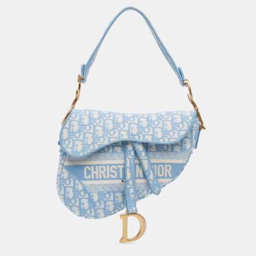 Oblique Embroidered Canvas Saddle Bag - Dior - Modalova