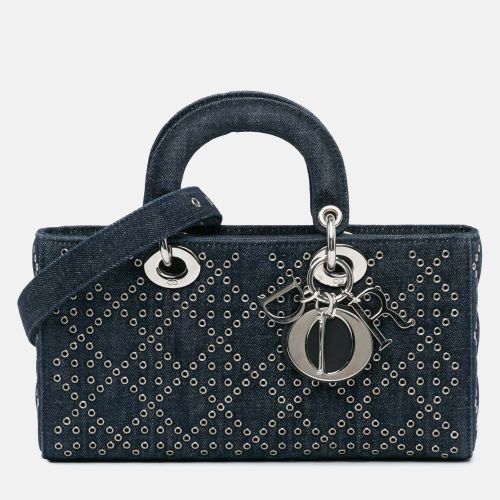 Denim Medium Eyelet Lady D-Joy Shoulder Bag - Dior - Modalova
