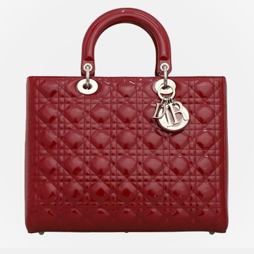 Patent Leather Large Lady Tote Bag - Dior - Modalova