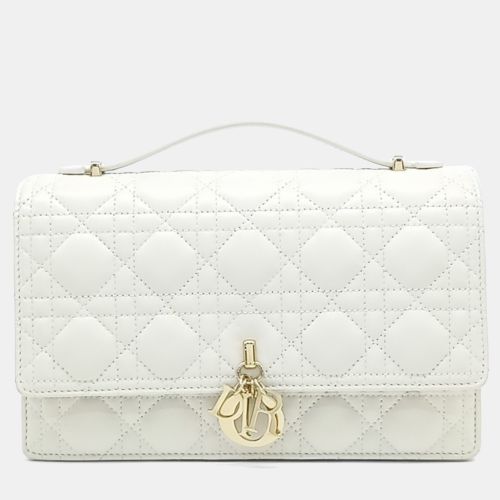 Leather Miss Top Handle Clutch and Crossbody Bag - Dior - Modalova