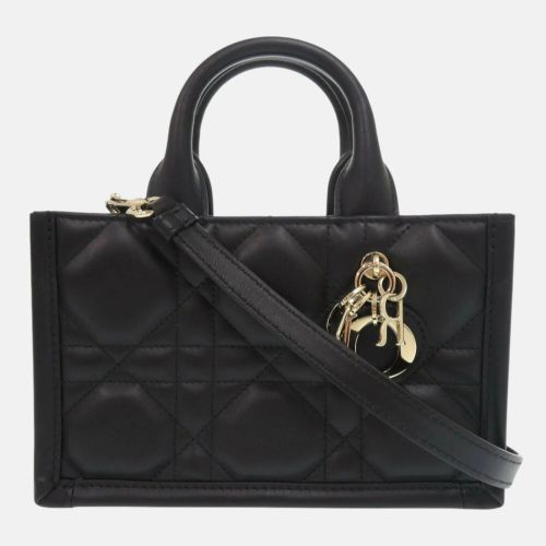 Christian Dior Book Tote Mini Macrocannage Calfskin Black Handbag - Dior - Modalova