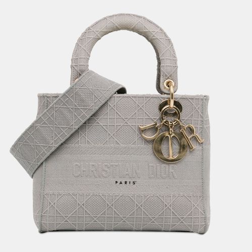 Dior Grey Medium Canvas Cannage Lady D Lite - Dior - Modalova