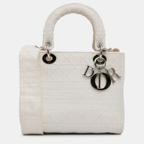 Dior White Medium Cannage Lady D-Lite - Dior - Modalova