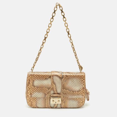Dior Beige Python Medium Miss Dior Flap Bag - Dior - Modalova