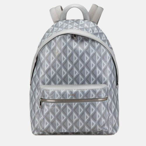 Christian Dior Dior Cd Diamond Hit The Road Backpack Gray Coated Canvas Leather - Dior - Modalova