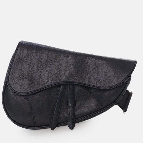Dior Black Oblique Perforated Calfskin Galaxy Saddle Bag - Dior - Modalova