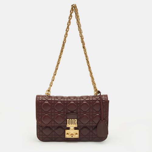 Dior Burgundy Cannage Leather Medium DiorAddict Shoulder Bag - Dior - Modalova