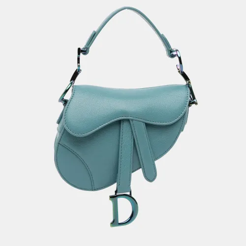 Dior Blue Micro Goatskin Saddle Bag - Dior - Modalova