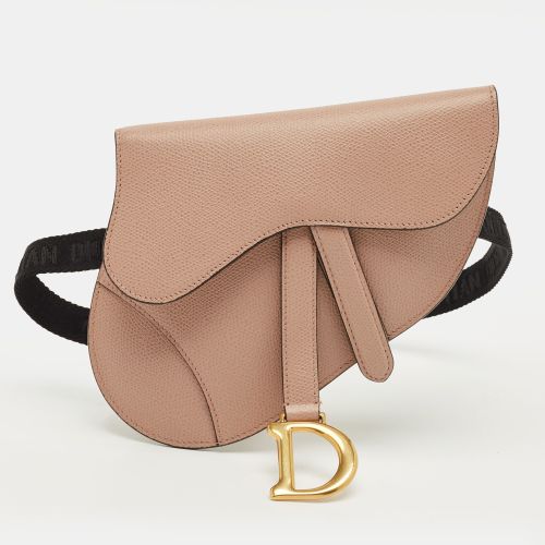 Dior Beige Leather Saddle Convertible Belt Bag - Dior - Modalova