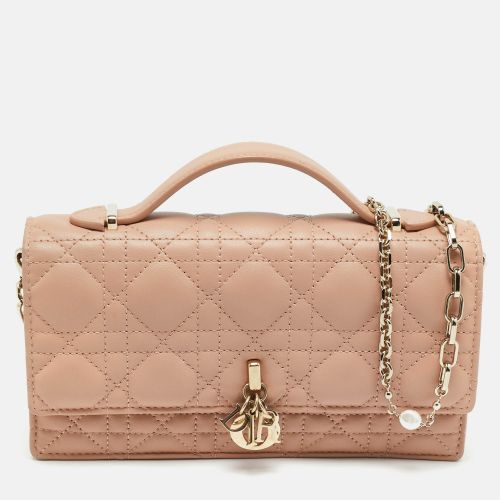 Dior Rose des Vents Cannage Leather Mini My Dior Top Handle Bag - Dior - Modalova
