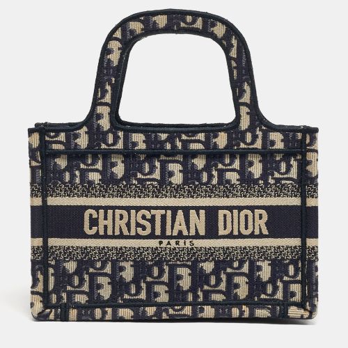 Dior Navy Blue Oblique Canvas Mini Book Tote - Dior - Modalova
