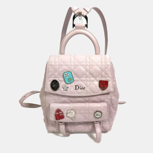 Christian Dior Cannage Stardust Small Backpack Ginza Exclusive Leather Soft Pink - Dior - Modalova