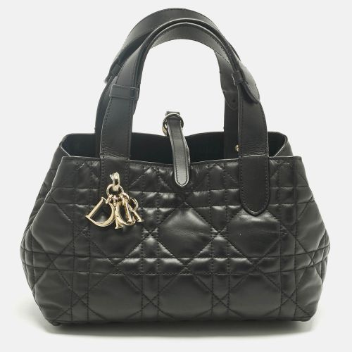 Dior Black Cannage Leather Small Toujours Tote - Dior - Modalova