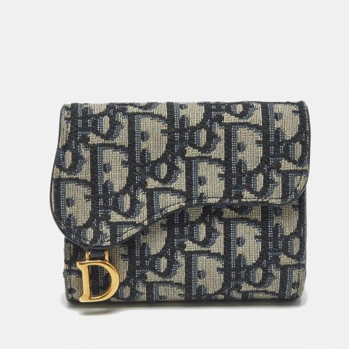 Saddle Oblique Canvas Compact Wallet - Dior - Modalova