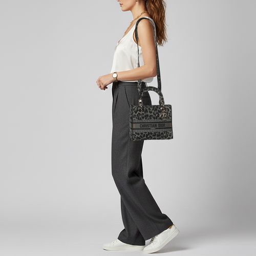 Lady D-Lite Medium Leopard Print Canvas Tote - Dior - Modalova