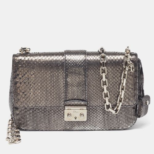 Miss Flap Medium Grey Python Flap Bag - Dior - Modalova