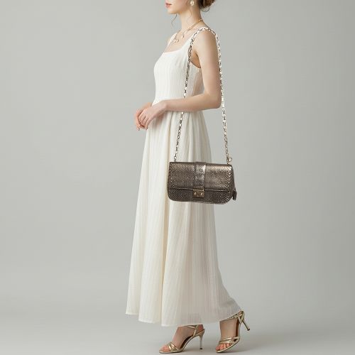 Miss Flap Medium Grey Python Flap Bag - Dior - Modalova