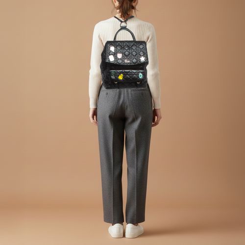Stardust Charm Medium Cannage Leather Backpack - Dior - Modalova
