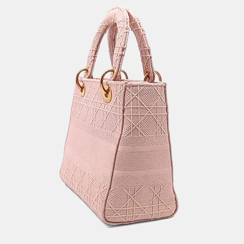 Lady D-Lite Medium Canvas Top Handle Bag - Dior - Modalova