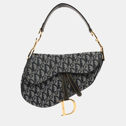 Christian Saddle Navy issimo Canvas Shoulder Bag - Dior - Modalova