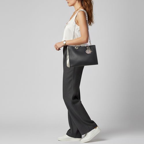 Issimo Medium /Silver Leather and Python Tote - Dior - Modalova