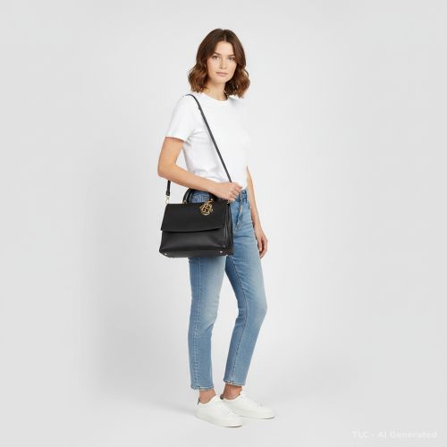 Be Flap Medium Leather Top Handle Bag - Dior - Modalova