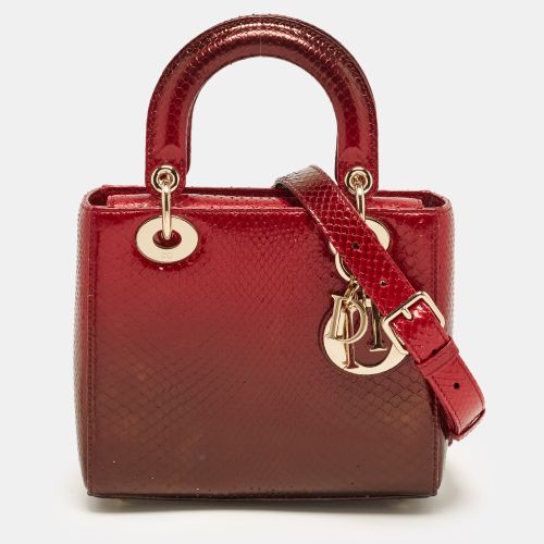 Lady Mini Ombre Python Tote - Dior - Modalova