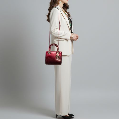 Lady Mini Ombre Python Tote - Dior - Modalova