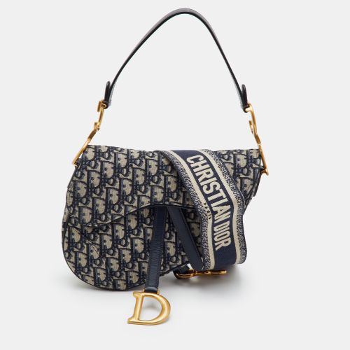Saddle Medium Oblique Canvas and Leather Shoulder Bag - Dior - Modalova