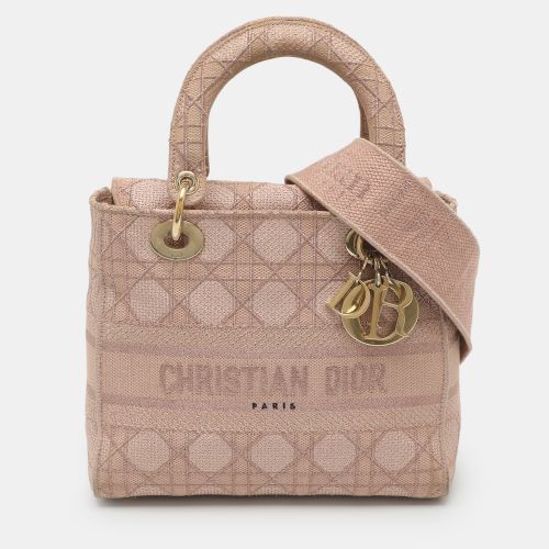 Lady D-Lite Medium Cannage Embroidered Canvas Tote - Dior - Modalova