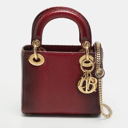 Lady Mini Ombre Python Tote - Dior - Modalova