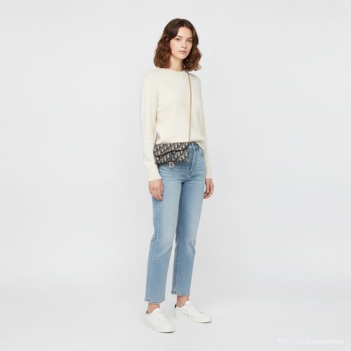 Saddle Oblique Canvas and Leather Wallet On Chain - Dior - Modalova