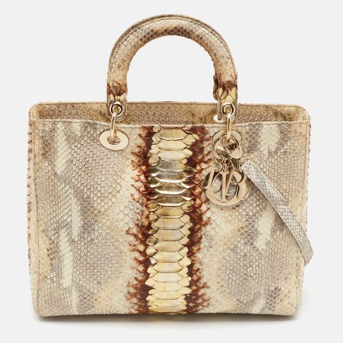 Lady Large /Gold Python Tote - Dior - Modalova