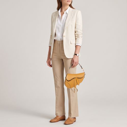 Saddle Mini Mustard Leather Shoulder Bag - Dior - Modalova