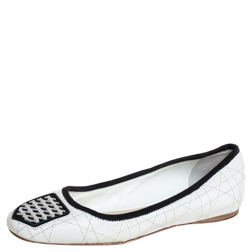 Dior White Leather Ballerina Flats Size 36.5 - Dior - Modalova