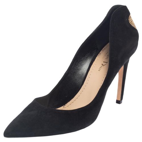 Dior Black Suede Heart Studded Amour Pumps Size 39 - Dior - Modalova