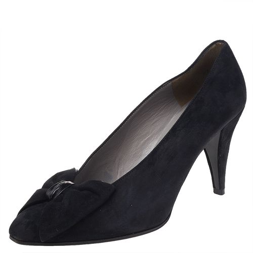 Dior Black Suede Bow Detail Pumps Size 40 - Dior - Modalova