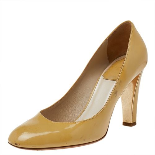 Dior Yellow Patent Leather Round Toe Pumps Size 37 - Dior - Modalova