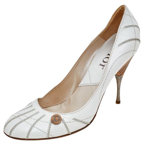 Dior White Leather Round Toe Pumps Size 40.5 - Dior - Modalova