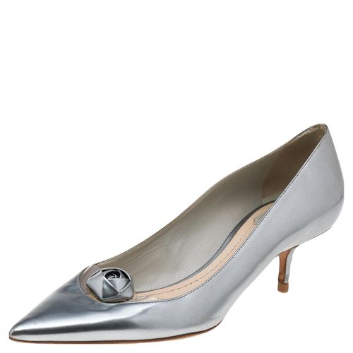 Dior Metallic Silver Leather And PVC Pointed Toe Pumps Size 40 - Dior - Modalova