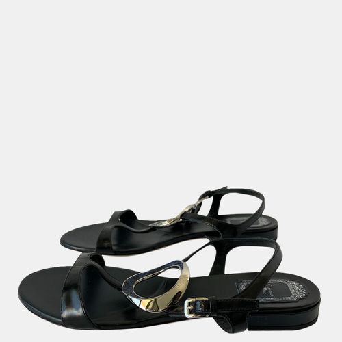 Dior Black Leather Python Sandals EU 39 - Dior - Modalova