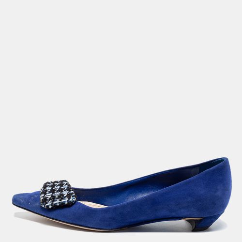 Dior Blue Suede Ballet Flats Size 35.5 - Dior - Modalova